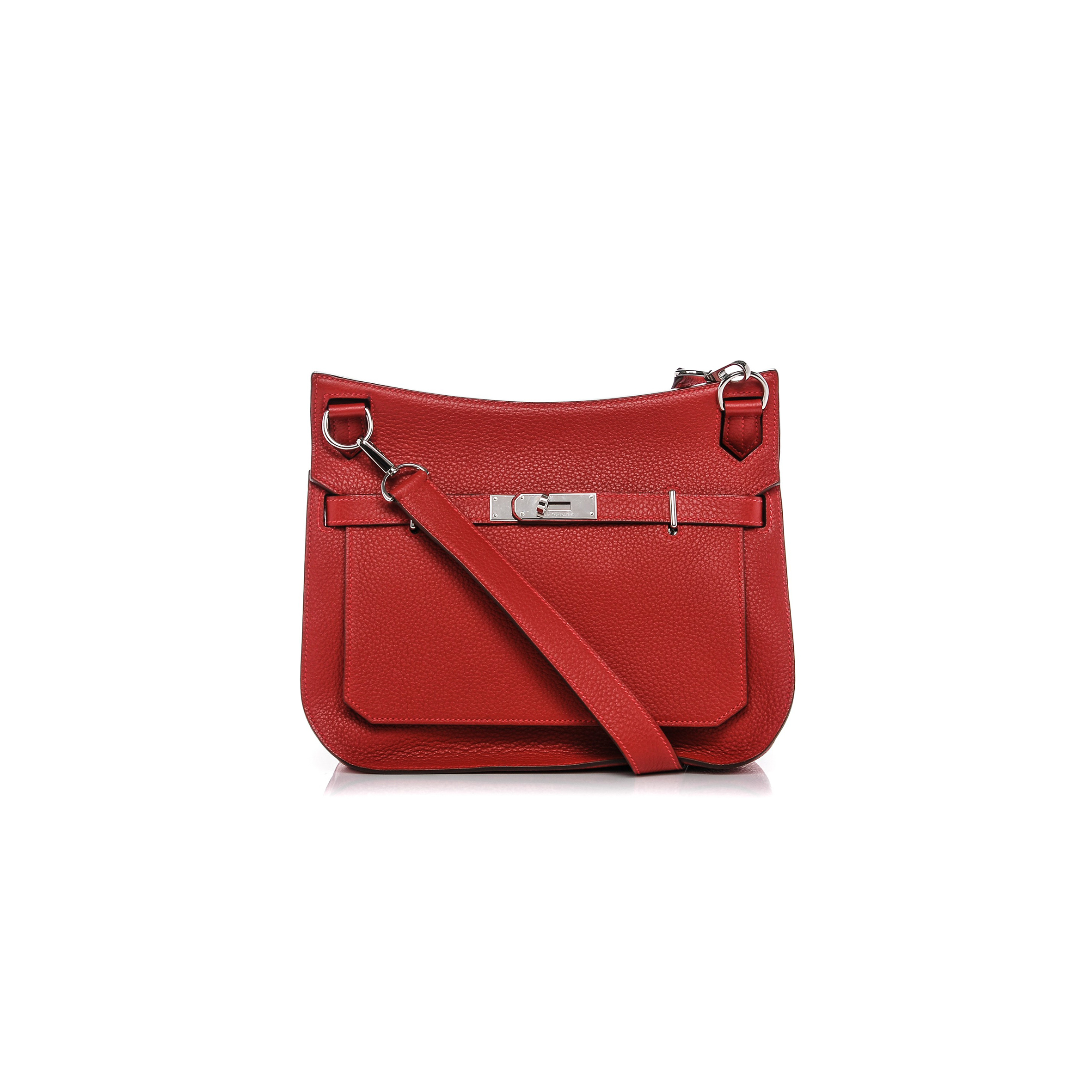 HERMÈS TAURILLON CLEMENCE JYPSIERE 28 ROUGE CASAQUE (28*22*12cm) 